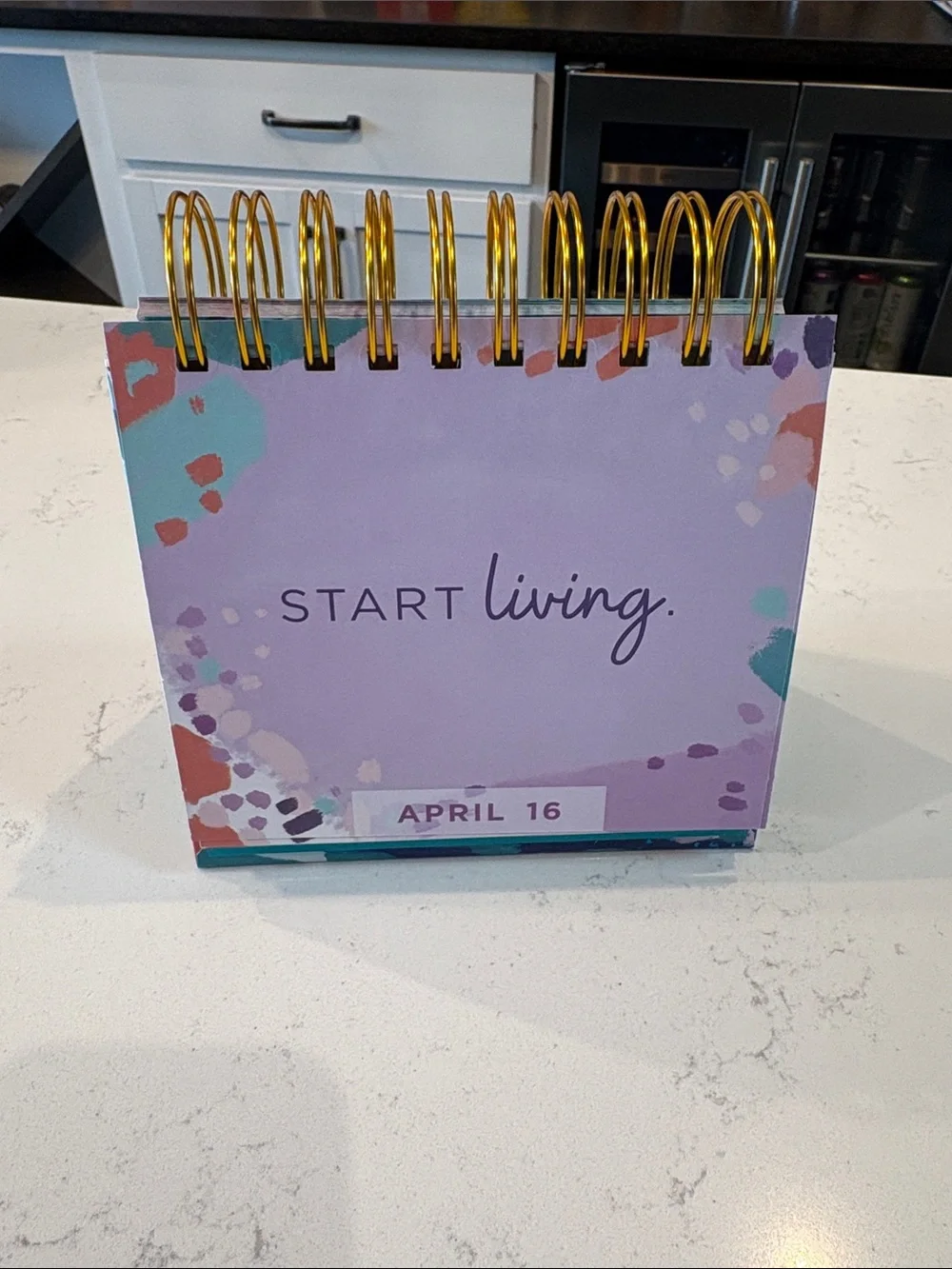 Happy Looks Good On You Perpetual Desk Calendar - Blue Multi